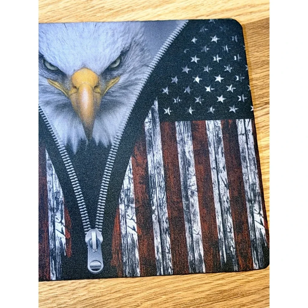 USA Eagle And Flag Mousepad     8.5 X 7